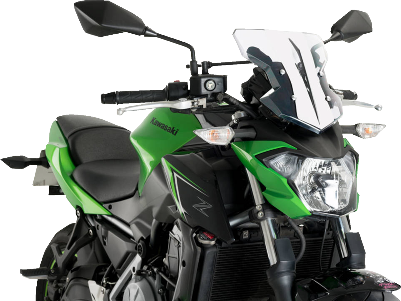 PUIG HI-Tech Parts Flanker Windshield - 12-3/4" - Clear - Kawasaki