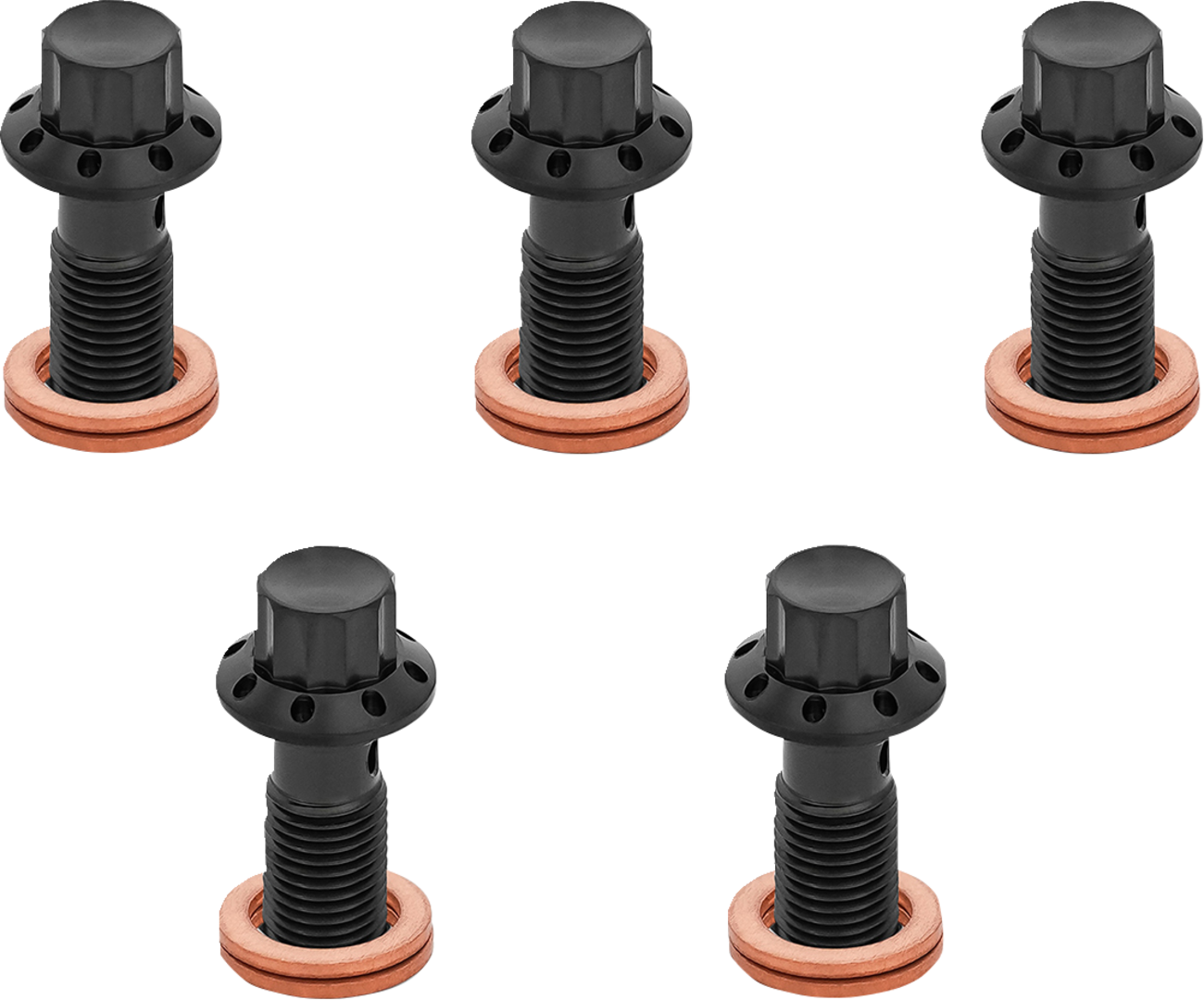 Arlen NESS Banjo Bolt 5-Pack - M10x1.0 - Black