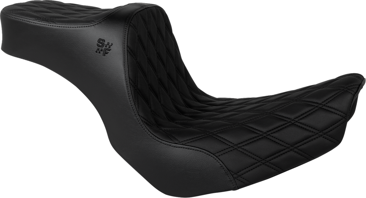 Slyfox Chariot Seat - Black Double Diamond Stitch - Black Logo - FLSB '18-'21/FXLR '18-'26