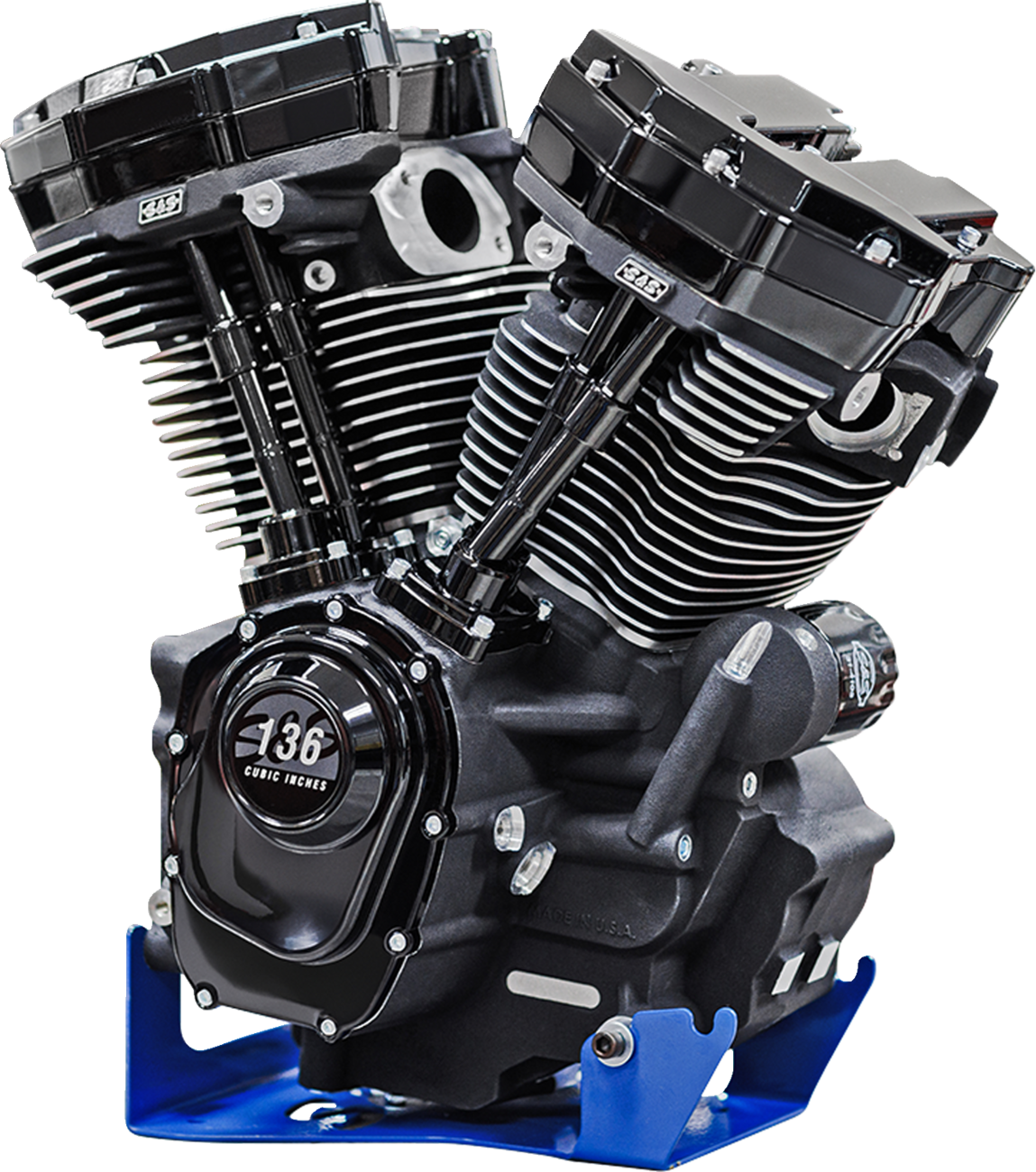 S&S Cycle MK136 Black Edition Engine - Oil Cooled - 49 State - M8 Touring