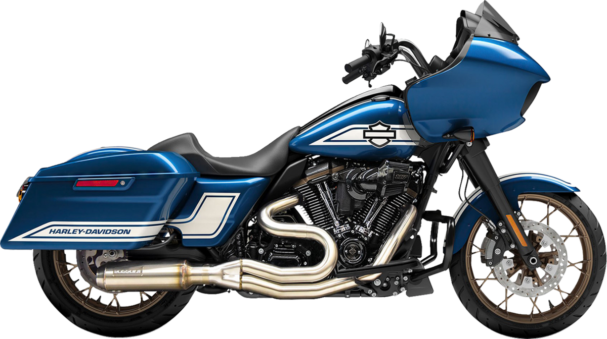 Bassani Xhaust 2-Into-1 Mid-Length Exhaust System With Super Bike Muffler - Stainless Steel - 49-State
