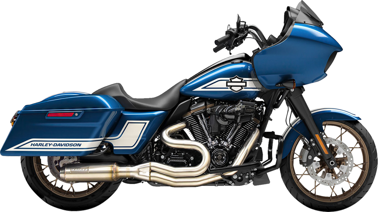 Bassani Xhaust 2-Into-1 Mid-Length Exhaust System With Super Bike Muffler - Stainless Steel - 49-State