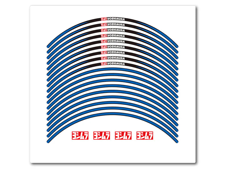 Yoshimura 17 Inch Wheel Rim Sticker Type-A - Blue