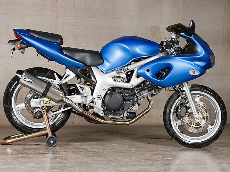 M4 Exhaust 1999-02 SV650 Slip On system with titanium muffler