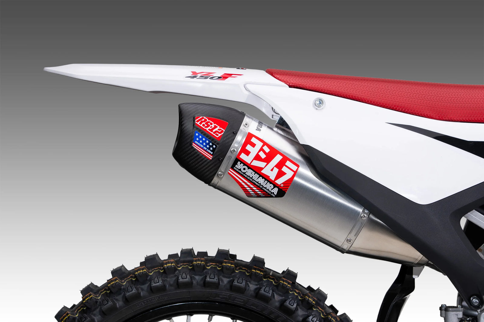 Yoshimura YZ450F 2026 RS-12 Stainless Slip-On Exhaust, W/ Aluminum Muffler