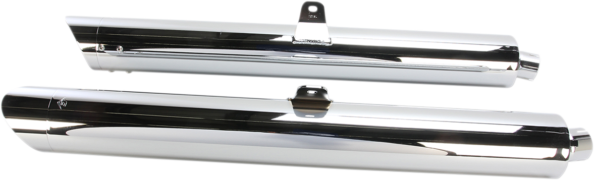 Cobra 4" Slip-On Mufflers - Long - Scalloped - GL1800