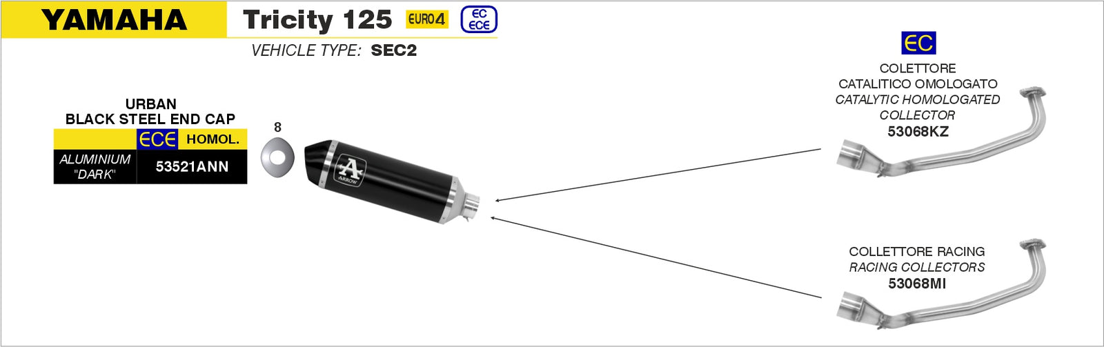 53068MI Racing Header For Urban Exhaust