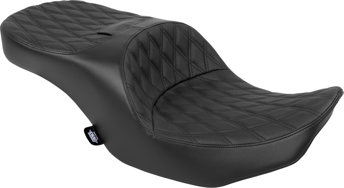 Drag Specialties Seats Forward Position Freedom Seat - Vinyl - Black Double Diamond Stitch - FLH/FLT '23-'25