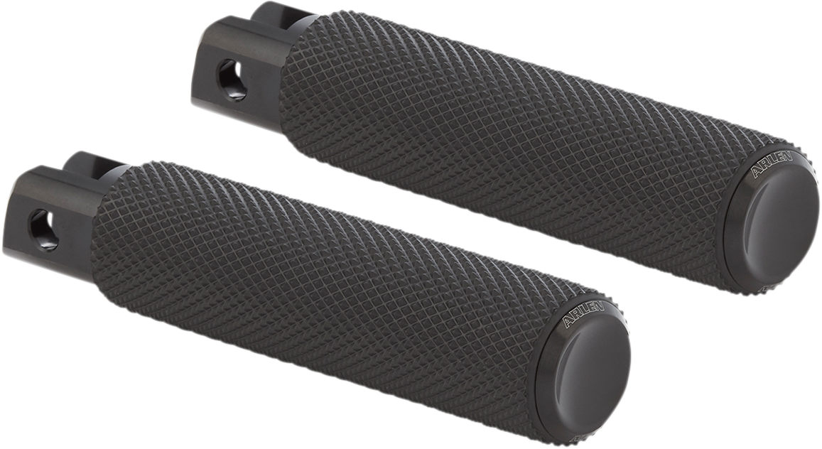Arlen NESS Passenger Knurled Foot Pegs - Black - FX/FL '18-'25
