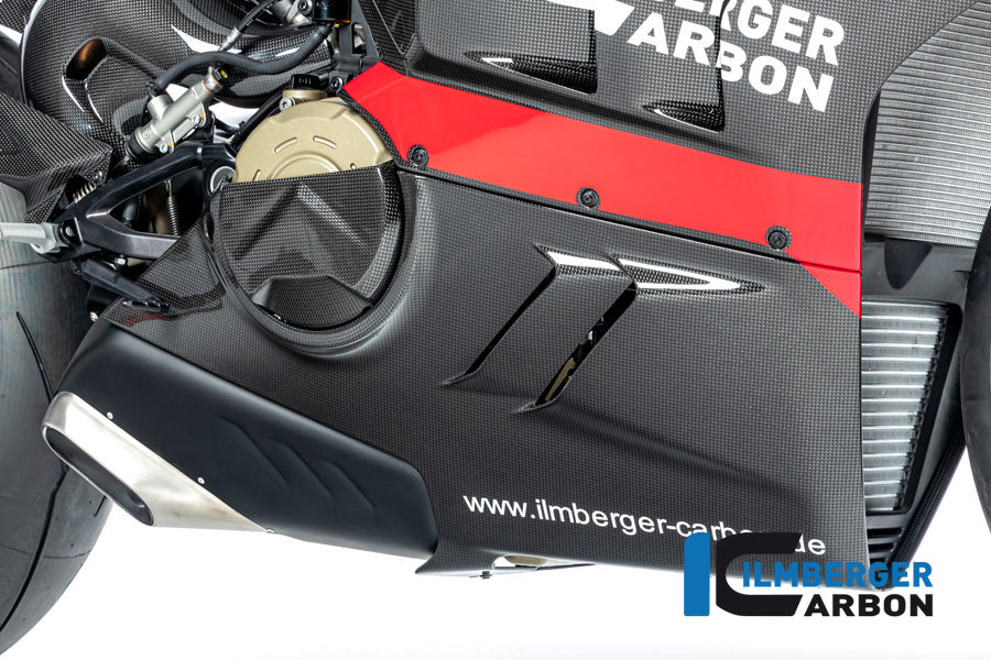 Ilmberger Carbon Belly Pan Right Side Ducati Panigale V4 S From 2022 - Gloss