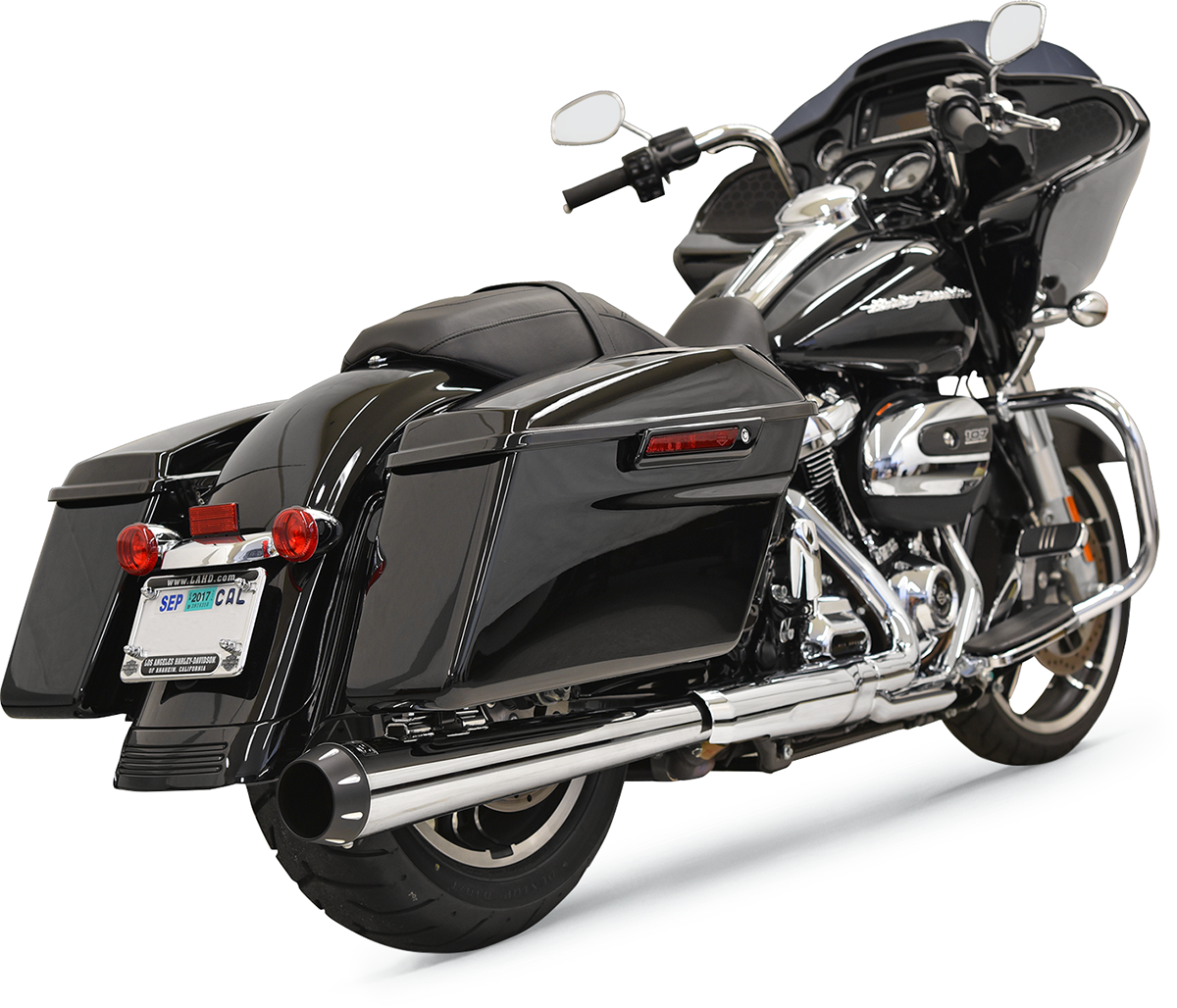 Bassani Xhaust 2-Into-1 Crossover Eliminator With 4"DNT® Slip-On Muffler - Chrome - Megaphone