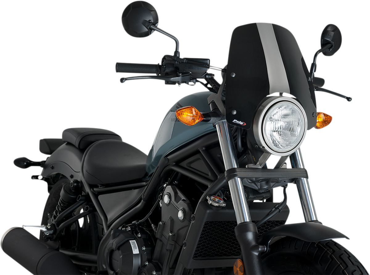 PUIG HI-Tech Parts New Generation Windscreen - Black - Rebel