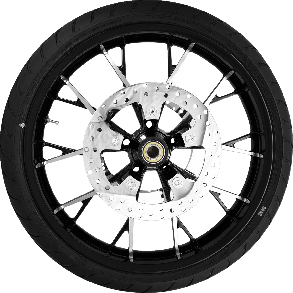 Coastal Moto Marlin Front Wheel - Black Cut (21") | Rotors (11.8") | Dunlop Tire (130/60b21)