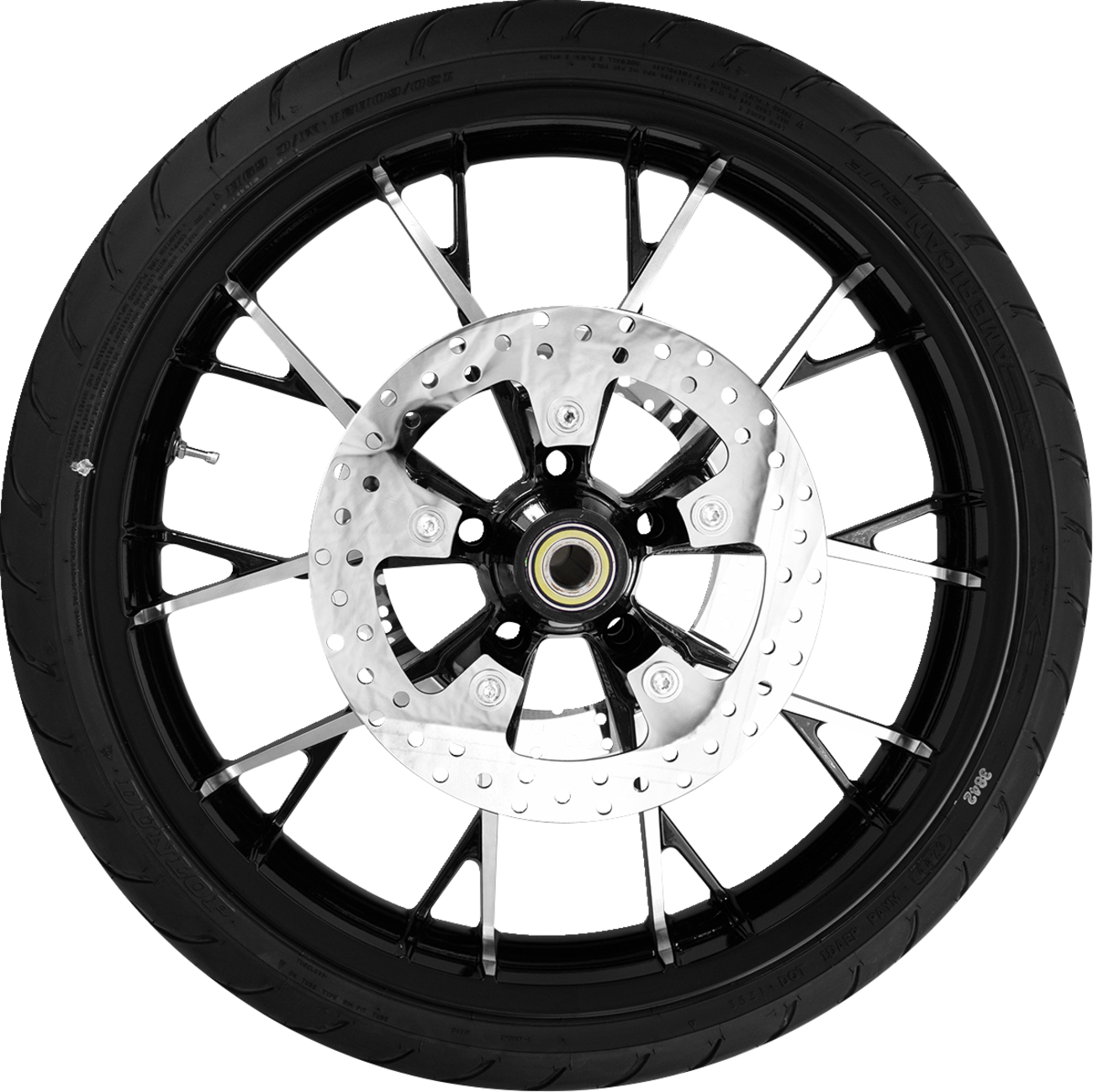 Coastal Moto Marlin Front Wheel - Black Cut (21") | Rotors (11.8") | Dunlop Tire (130/60b21)