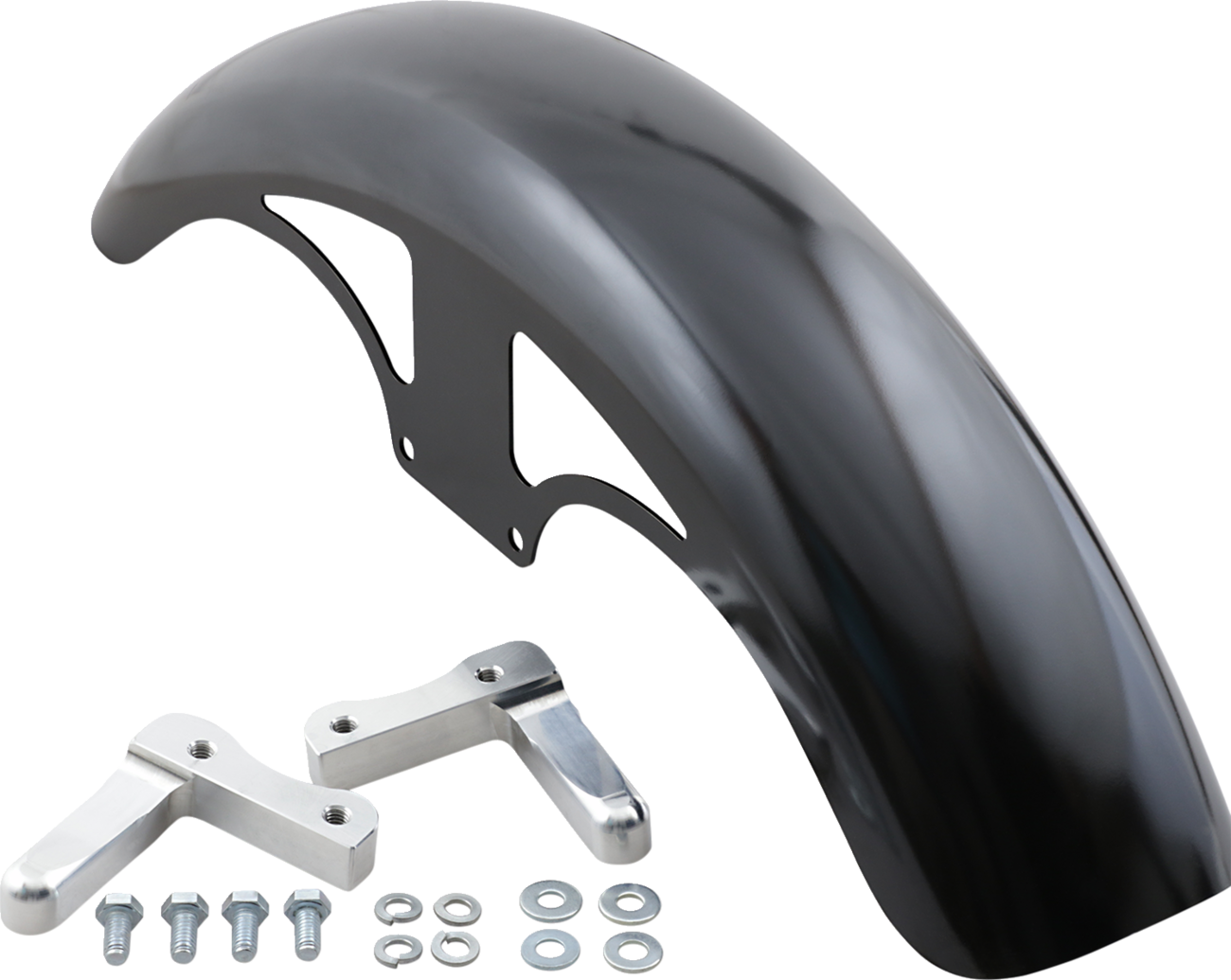 Klock Werks P-Tom Front Fender - Black - 19" - HD Softail