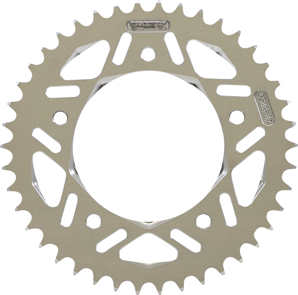 Vortex Aluminum Sprocket - Silver - Rear - 42 Tooth