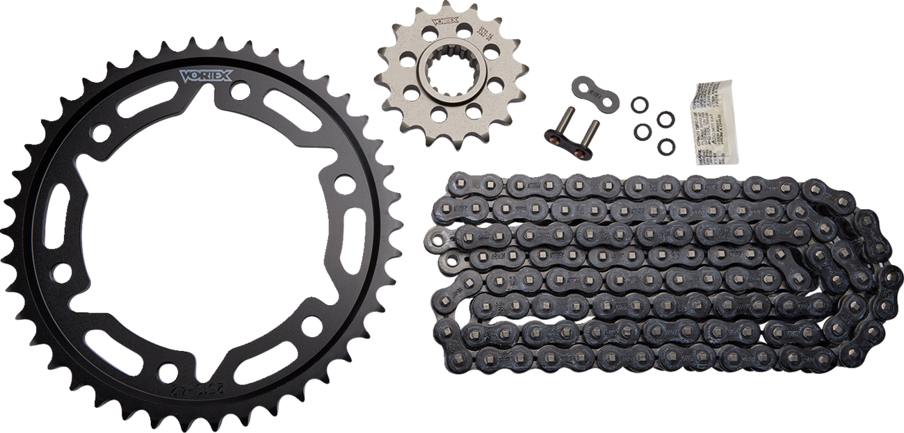 Vortex Chain And Sprocket Kit - WSS - Black - Honda CBR1000 RR