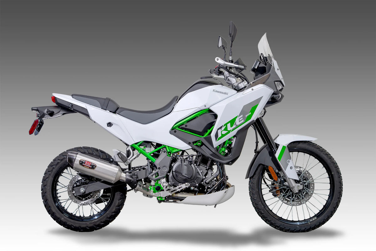 Yoshimura KLE500 2026 R-77 Stainless Slip-On Exhaust, W/ Stainless Muffler