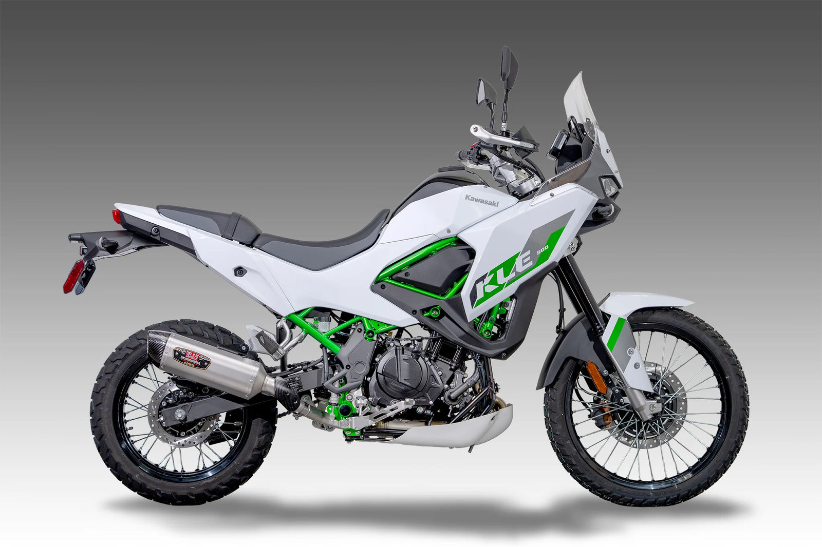Yoshimura KLE500 2026 R-77 Stainless Slip-On Exhaust, W/ Stainless Muffler