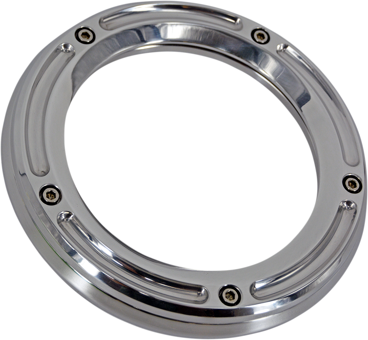 Trask Assault Derby Cover With Window - Chrome - Softail