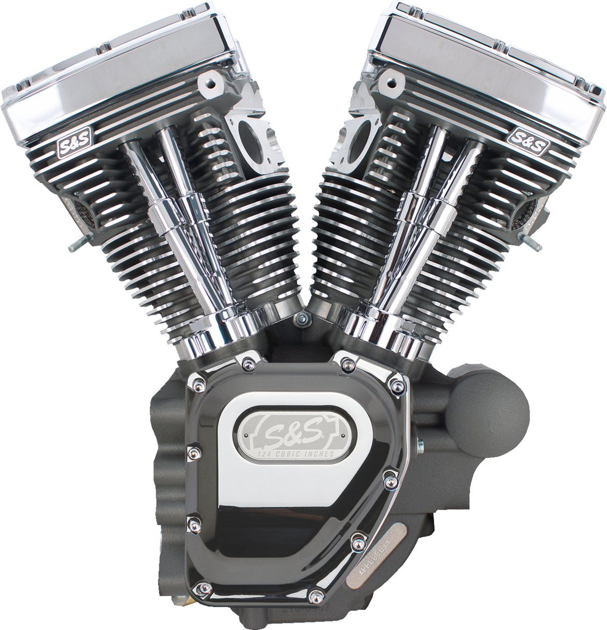 S&amp;S Cycle T124 Long Block Engine - Stone Gray - Touring