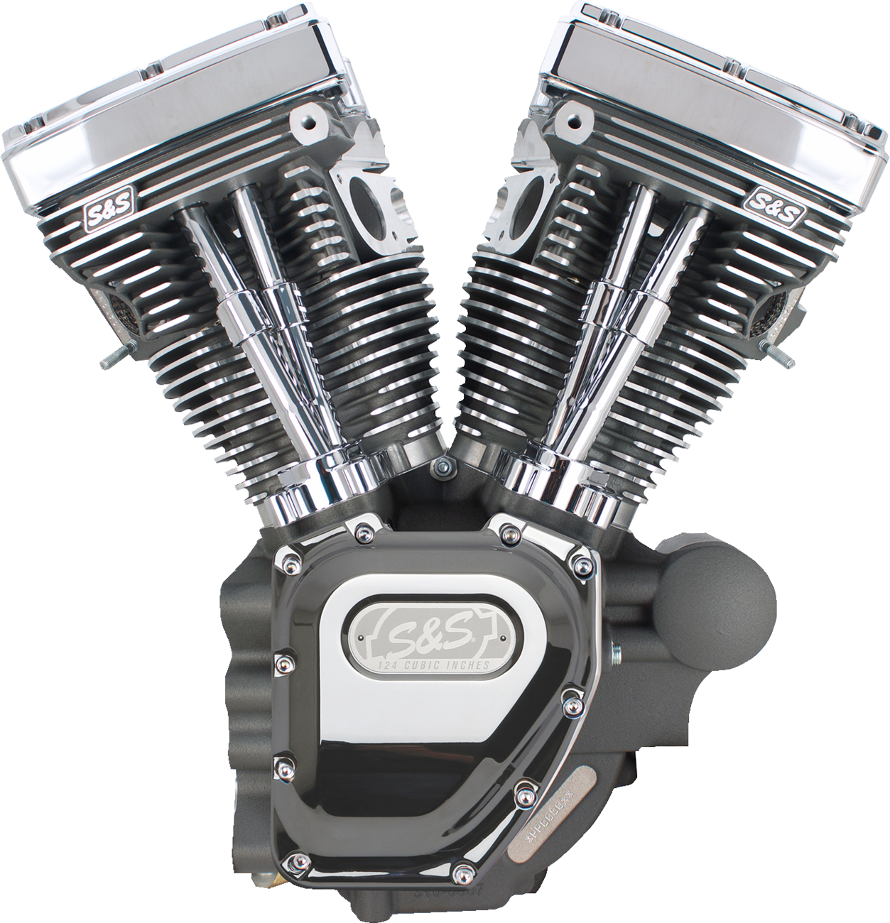 S&S Cycle T124 Long Block Engine - Stone Gray - Touring