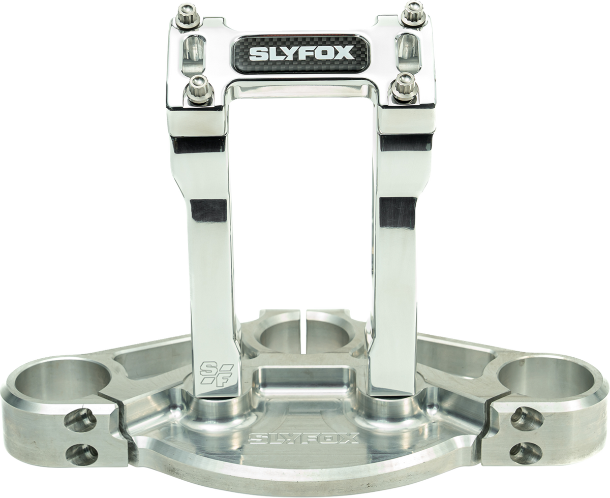 Slyfox Handlebar Riser Kit - Straight - 1-1/8" Clamping - 6" Rise - Raw