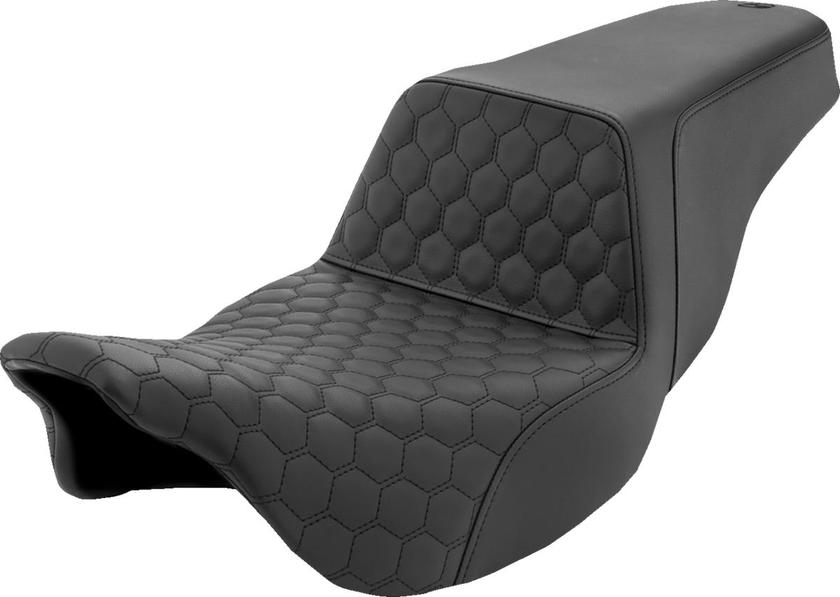 Saddlemen Step-Up Seat - Honeycomb - Black Stitching - FL '08-'24