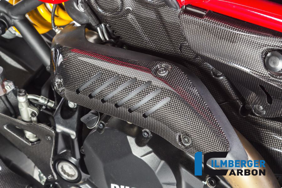 Ilmberger Carbon Exhaust Heat Shield On The Manifold - Gloss / Plain