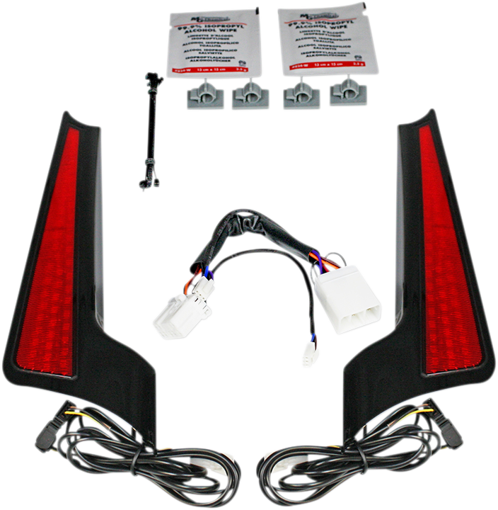 Custom Dynamics Fascia LED Light Panels - Black/Red