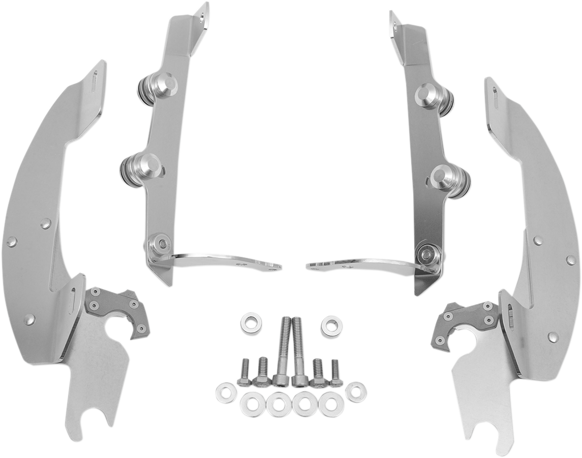 Memphis Shades Batwing Trigger Lock Mounting Kit - Aero - Polished