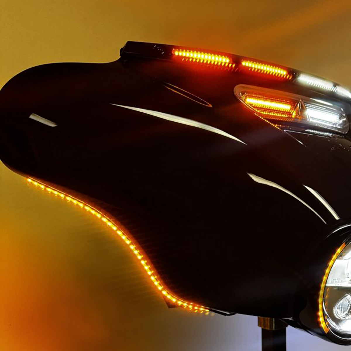 Custom Dynamics Dual Color Light Strips - Fairing - Amber/White