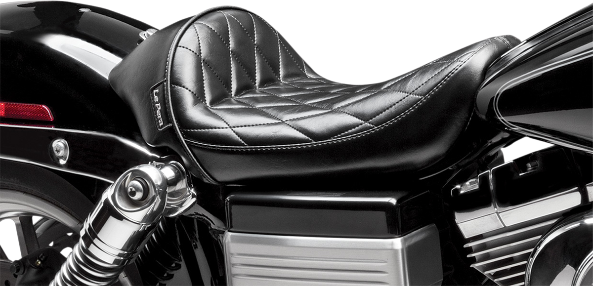 Le Pera Stubs Cafe Seat - Diamond - Black - FXD '06-'17