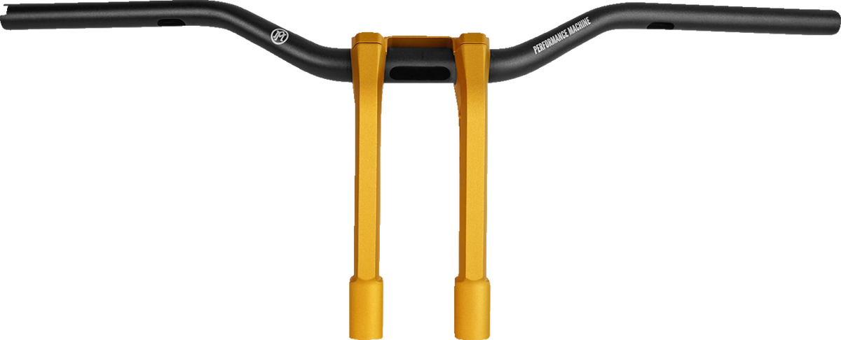 Performance Machine (PM) Phatbar & Riser Kit - Internal Wiring - 9" - Gold Ops