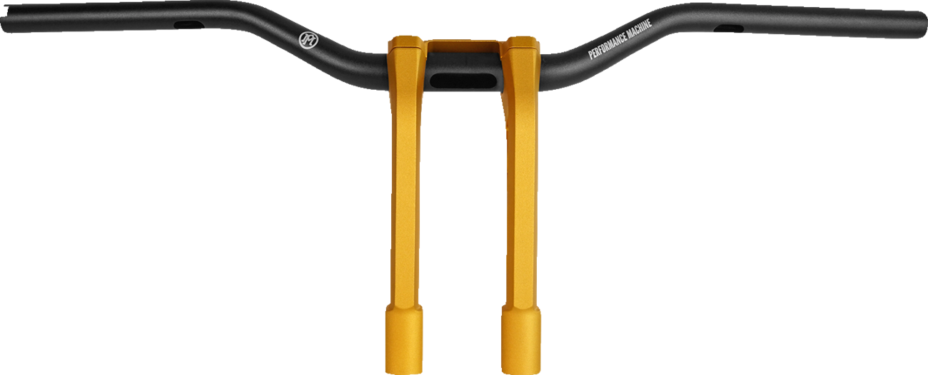 Performance Machine (PM) Phatbar & Riser Kit - Internal Wiring - 9" - Gold Ops