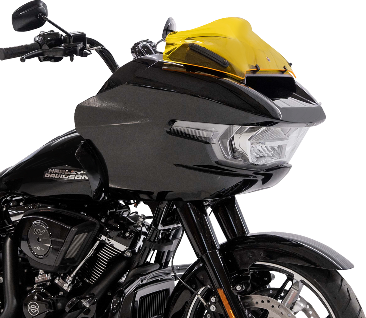 Klock Werks Kolor Flare® Windshield - 8" - Yellow - '23-'25 FLTRX