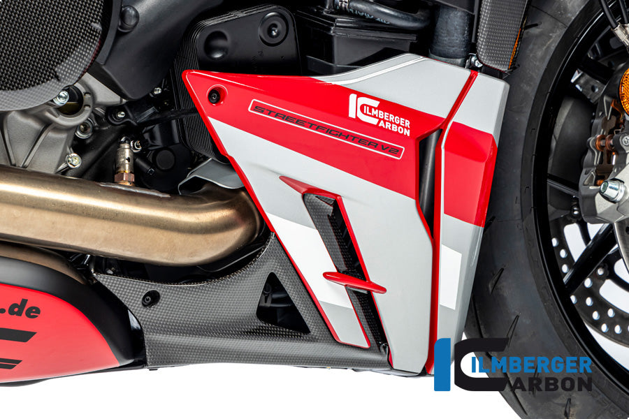 Ilmberger Carbon Belly Pan Insert Right Ducati Streetfighter V2 - Gloss