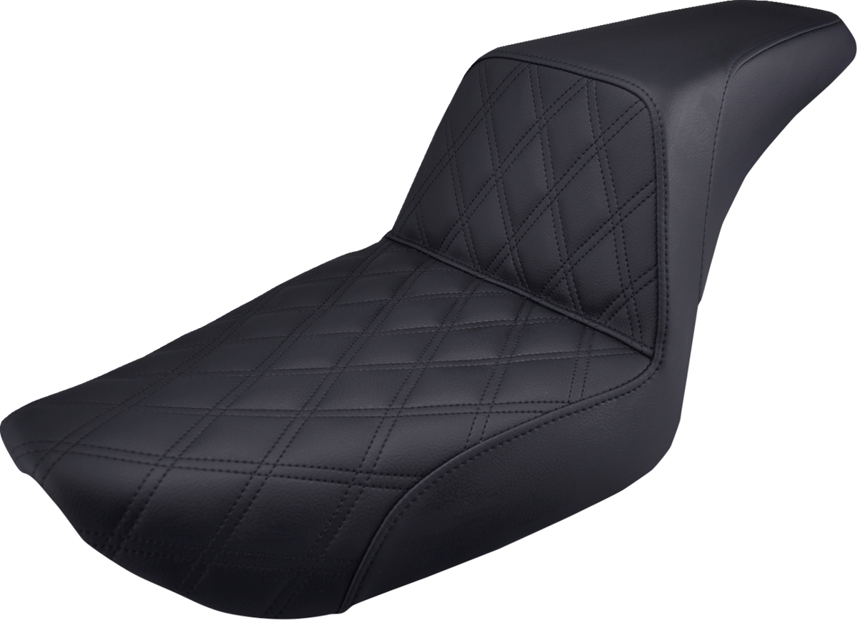 Saddlemen Step-Up Seat - Front Lattice Stitch - Black - Dyna