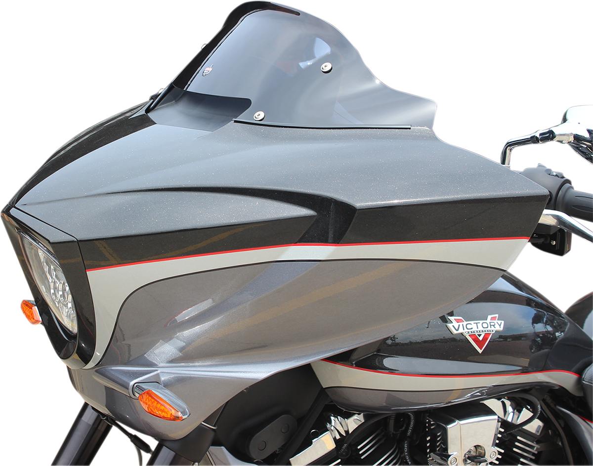 Klock Werks Flare® Windshield - 20-1/4" - Dark Smoke - '10-'17 Victory