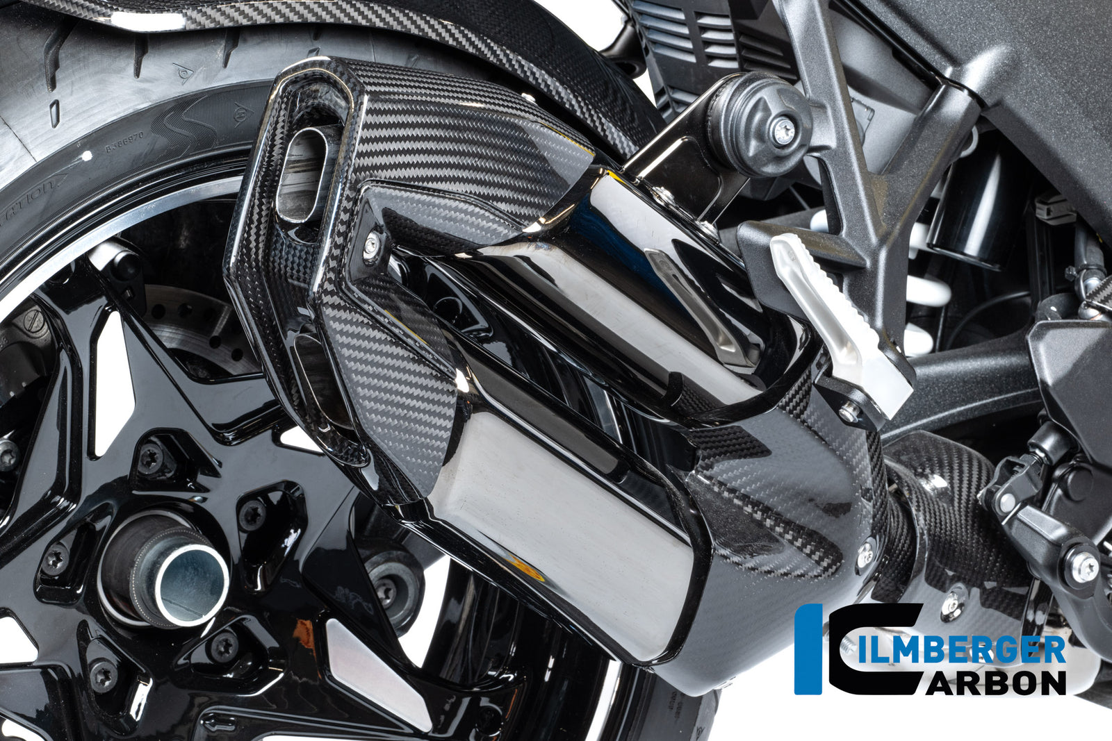 Ilmberger Carbon Exhaust End Cap Kit BMW R 1300 R - Gloss / Twill
