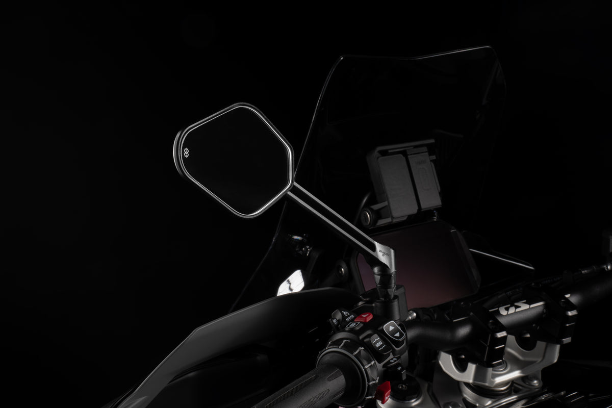 Gilles Tooling STRATOS Left-Hand Dashboard Mirror, Matt Black