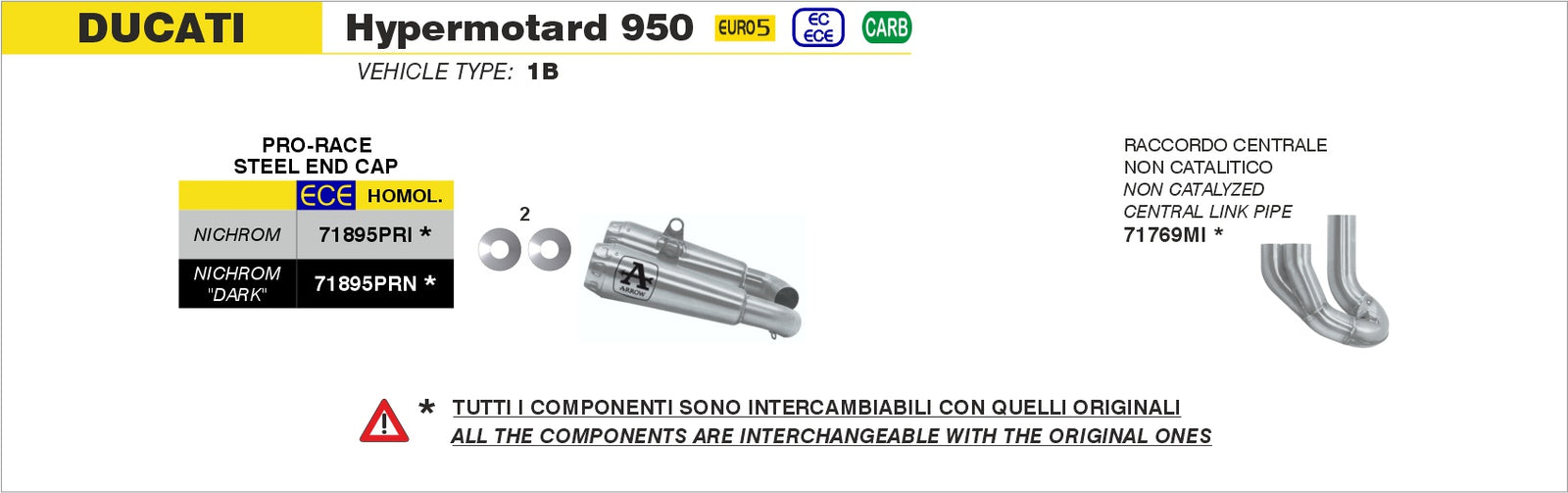 71769MI Non Catalized Mid-Pipe