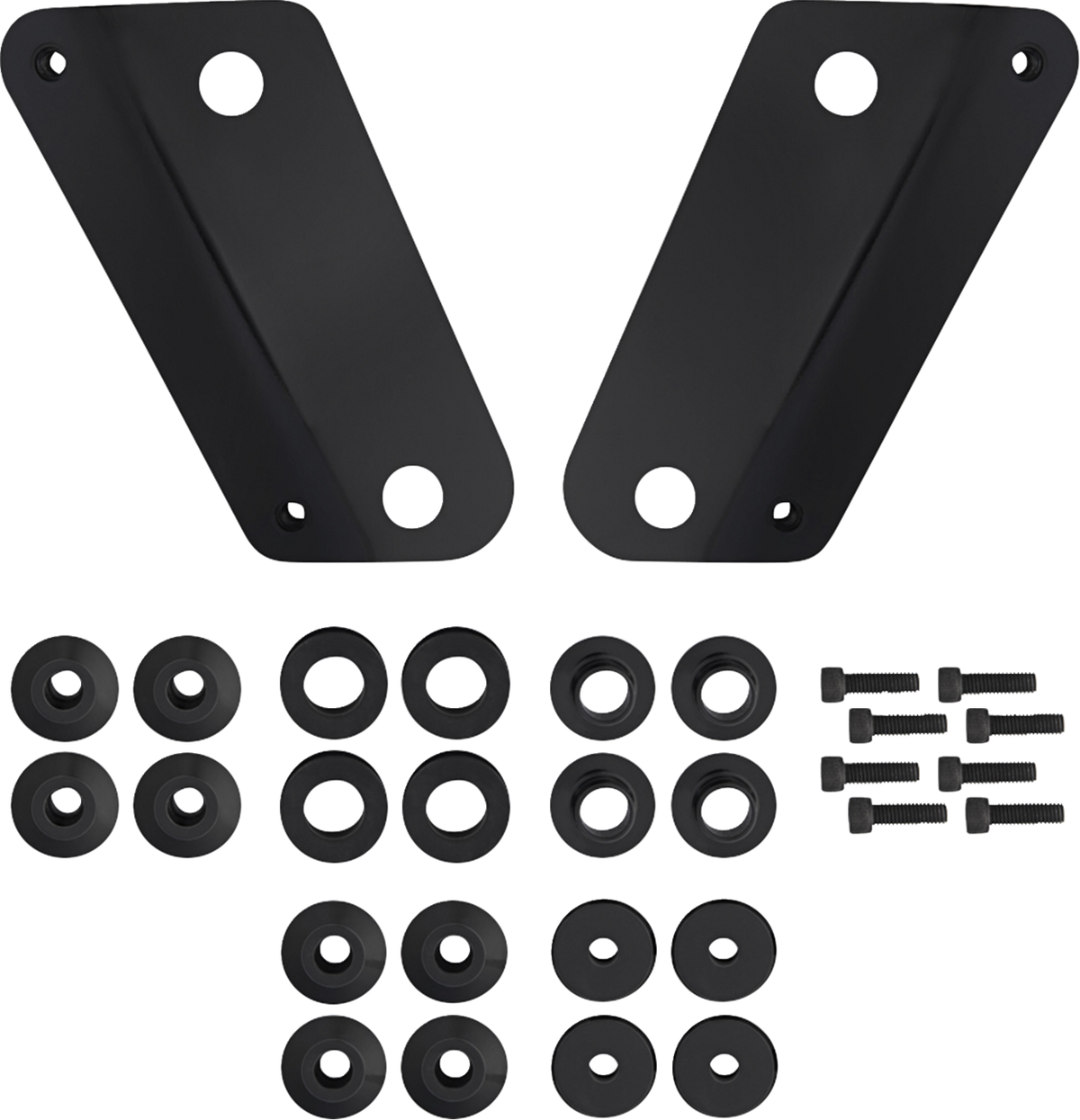 Memphis Shades Windshield Adapter Kit - Black - FLHX