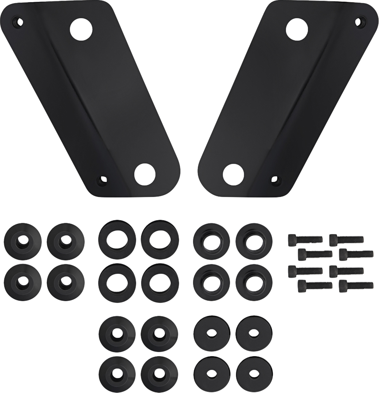 Memphis Shades Windshield Adapter Kit - Black - FLHX