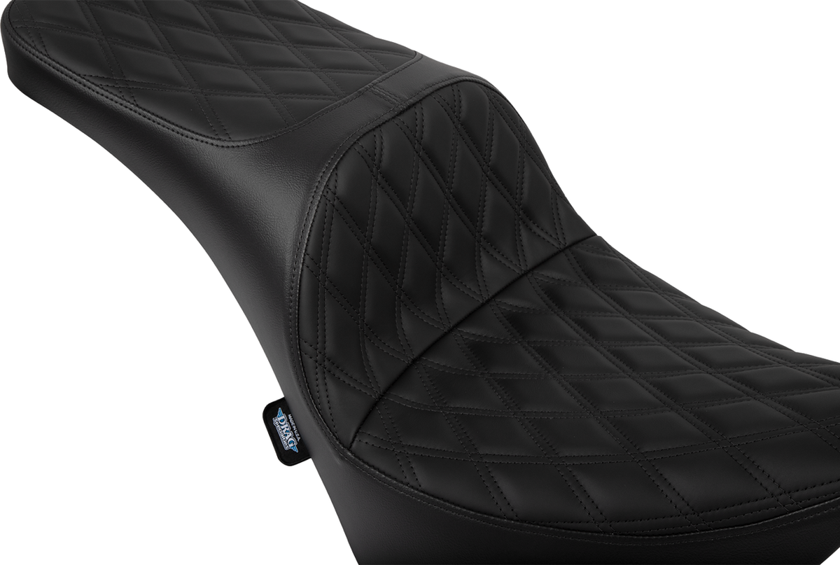 Drag Specialties Seats Freedom Seat - Solar Leather - Double Diamond Black Stitch - FL/FX '18-'25