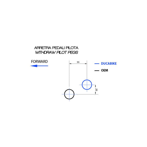 Ducabike DBK Backward Rearset Kit for Ducati XDiavel / XDiavel S