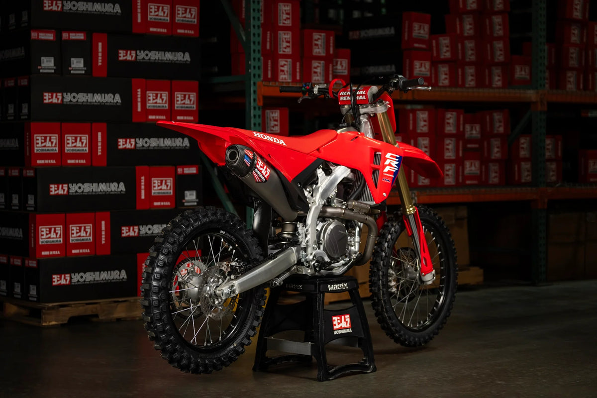 Yoshimura CRF450R/RX 25-26 RS-12 Titanium Full Exhaust, W/ Titanium Muffler