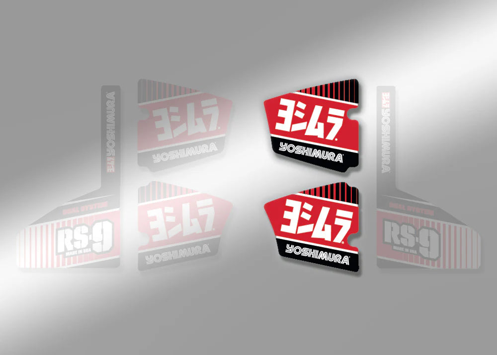 Yoshimura Rs9 V2 End Cap Decal Right-Hand, 2pc