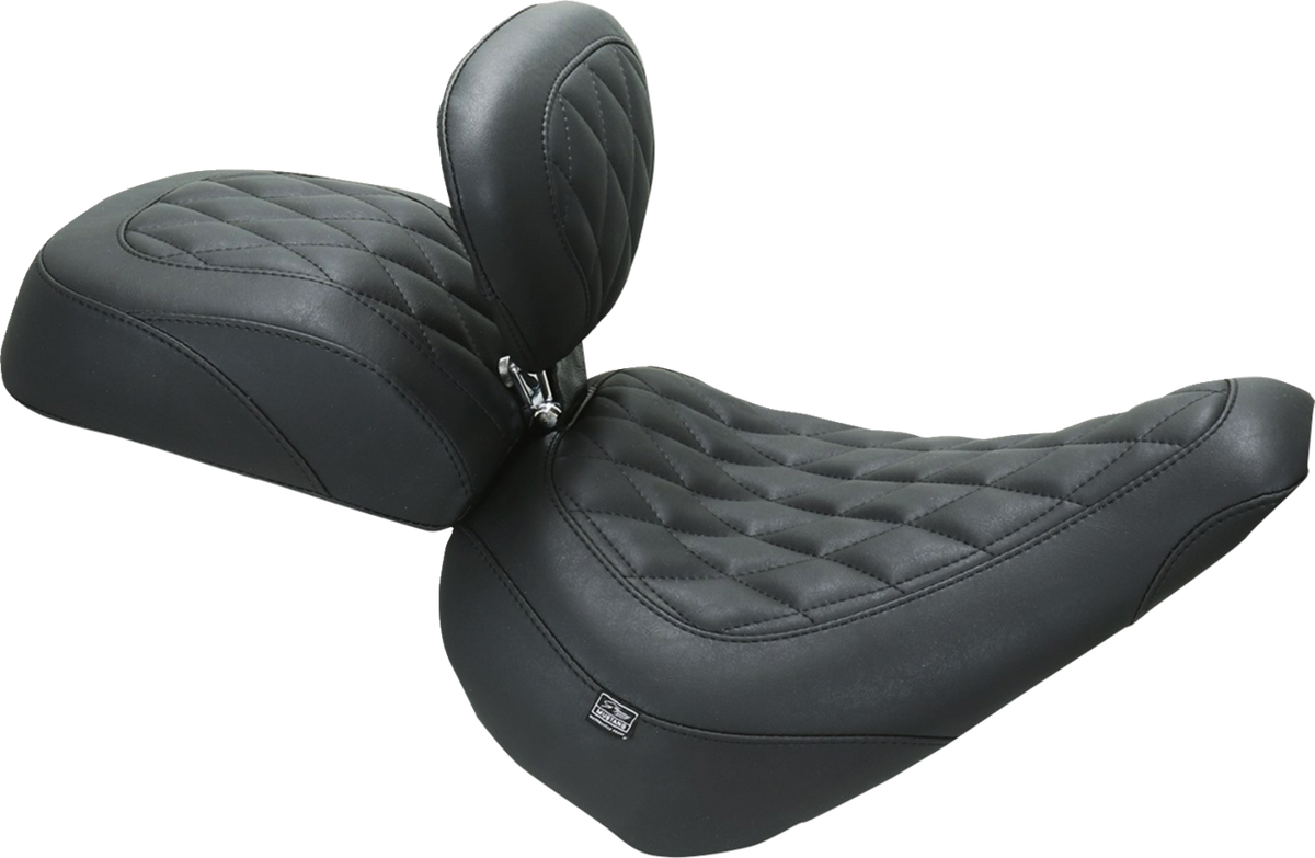 Mustang Wide Tripper™ Passenger Seat - Diamond - Black Stitch - FXBR '23-'25