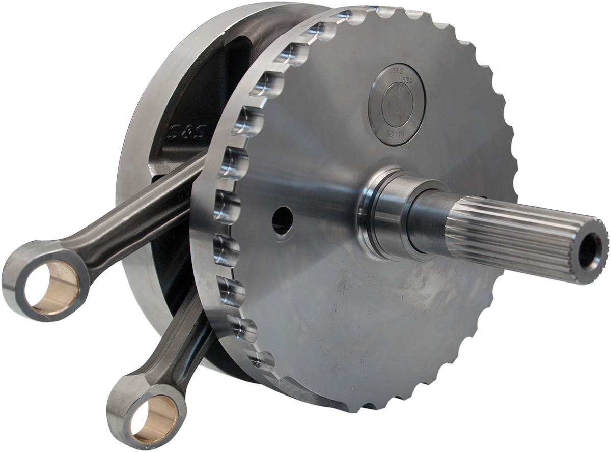 S&amp;S Cycle Flywheel Assembly - 4-3/8" - With Sprocket Bearing Race - 96"/103"/110" Twin Cam "A" '07-'16